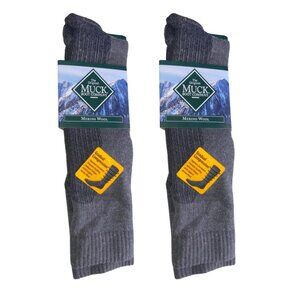 MUCK Boot Co Two Pair Merino Wool Gradual Compression Tall Boot Socks XL 12-16